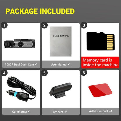 Full HD 1080P Dual Camera Dash Cam