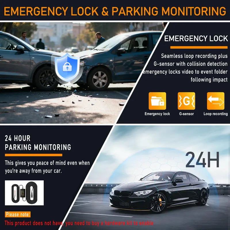 360 Degree View 4 Channel Dash Cam Front